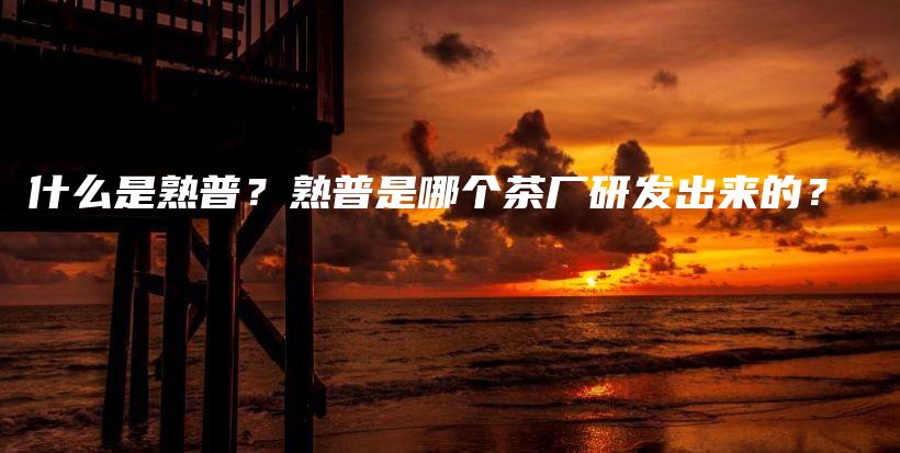 什么是熟普？熟普是哪個(gè)茶廠研發(fā)出來(lái)的？插圖