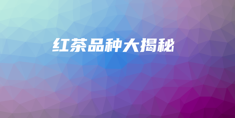 紅茶品種大揭秘插圖