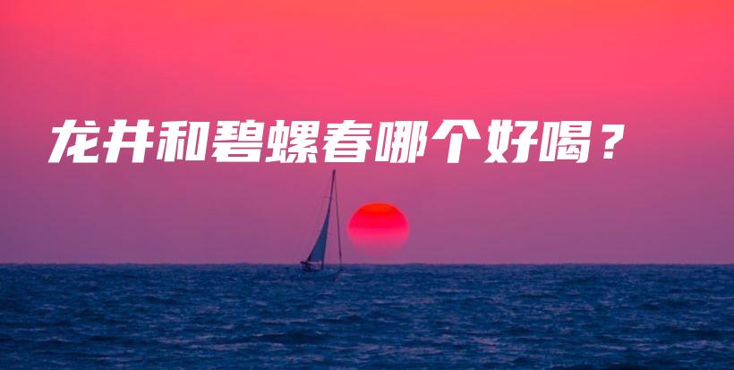 龍井和碧螺春哪個(gè)好喝？插圖