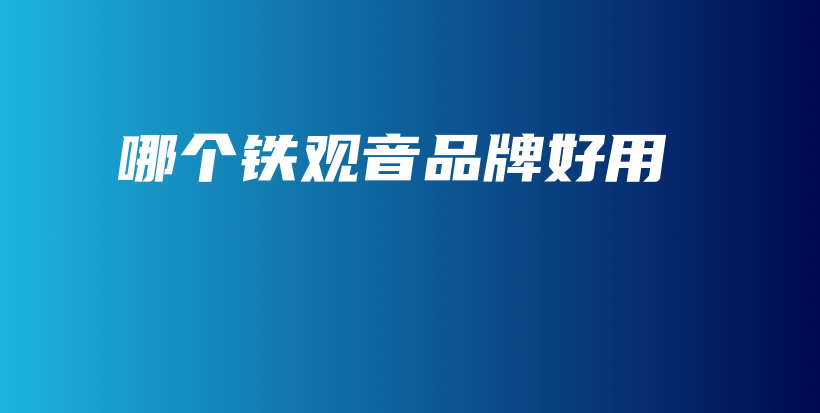 哪個(gè)鐵觀音品牌好用插圖
