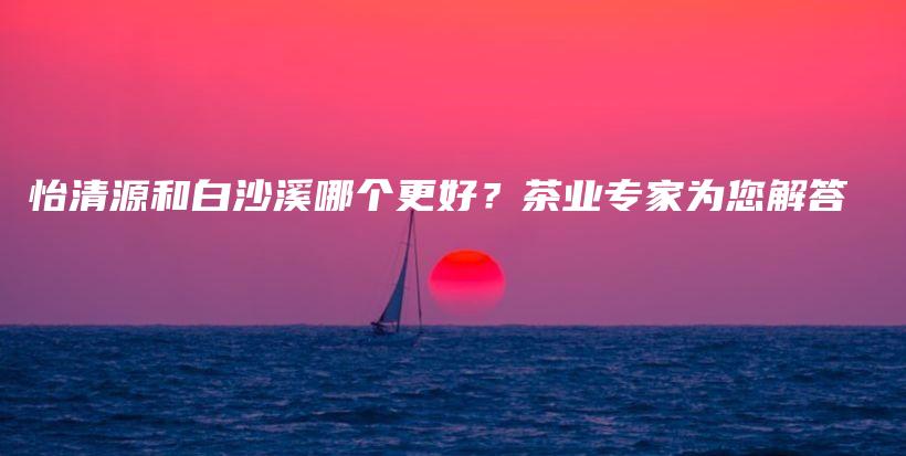 怡清源和白沙溪哪個(gè)更好？茶業(yè)專家為您解答插圖