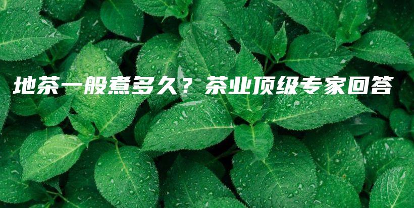 地茶一般煮多久？茶業(yè)頂級專家回答插圖