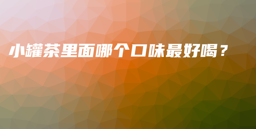 小罐茶里面哪個(gè)口味最好喝？插圖