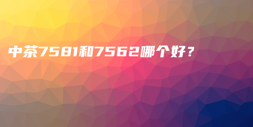 中茶7581和7562哪個好？插圖