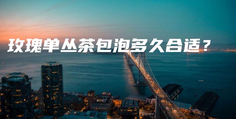 玫瑰單叢茶包泡多久合適？插圖