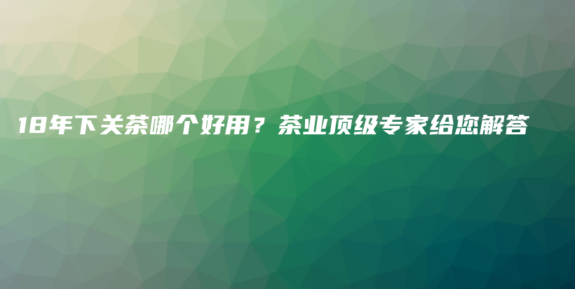 18年下關(guān)茶哪個好用？茶業(yè)頂級專家給您解答插圖