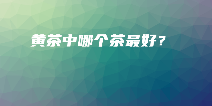 黃茶中哪個(gè)茶最好？插圖