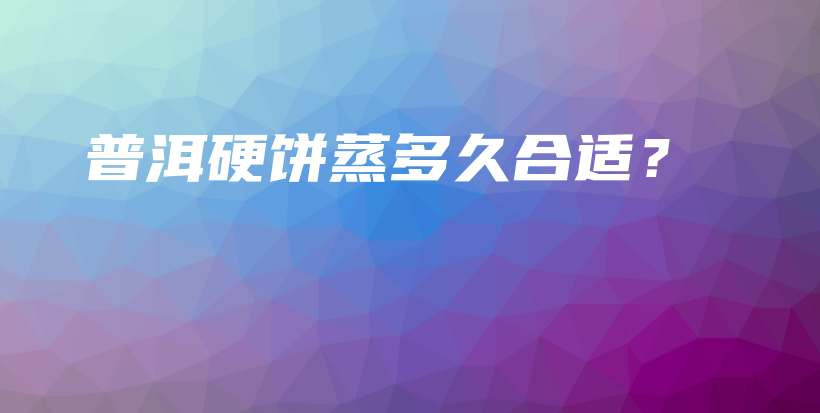 普洱硬餅蒸多久合適？插圖