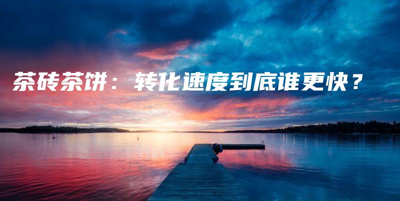 茶磚茶餅：轉(zhuǎn)化速度到底誰更快？插圖