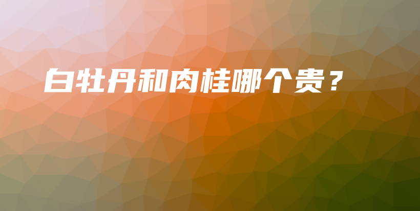 白牡丹和肉桂哪個貴？插圖