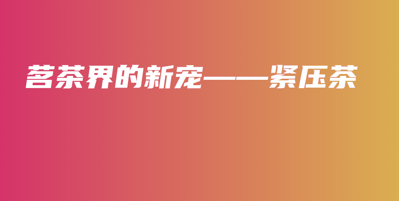 茗茶界的新寵——緊壓茶插圖
