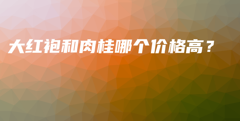大紅袍和肉桂哪個(gè)價(jià)格高？插圖
