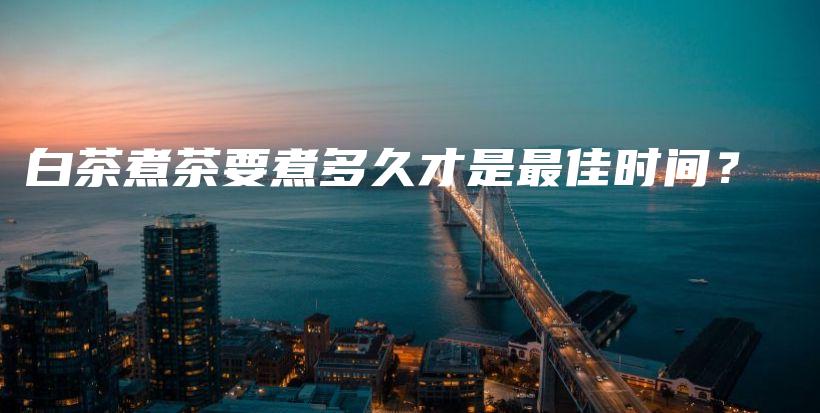 白茶煮茶要煮多久才是最佳時(shí)間？插圖