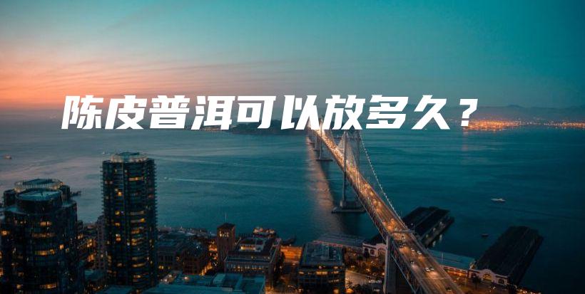 陳皮普洱可以放多久？插圖