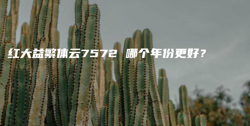 紅大益繁體云7572 哪個年份更好？插圖