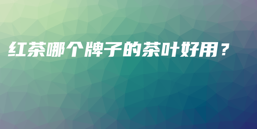 紅茶哪個(gè)牌子的茶葉好用？插圖