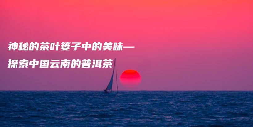 神秘的茶葉簍子中的美味—探索中國(guó)云南的普洱茶插圖