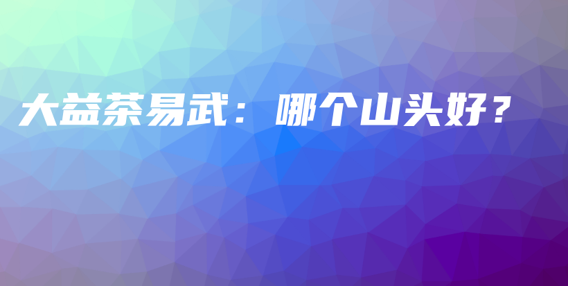 大益茶易武：哪個(gè)山頭好？插圖