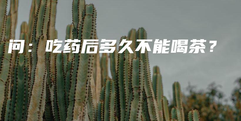 問(wèn)：吃藥后多久不能喝茶？插圖