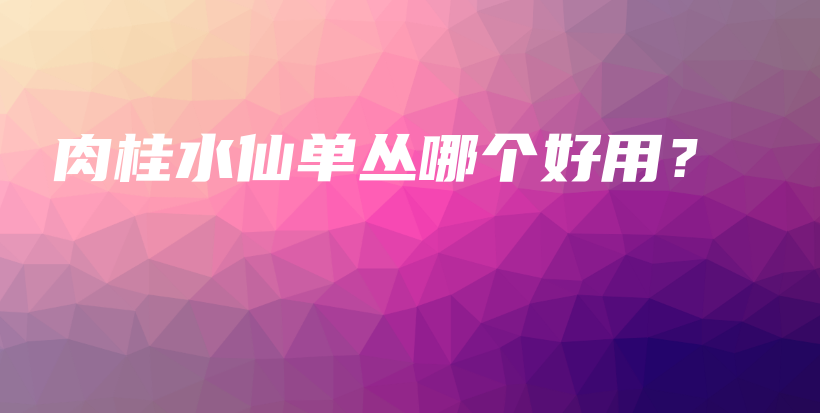 肉桂水仙單叢哪個好用？插圖