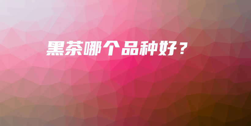 黑茶哪個(gè)品種好？插圖