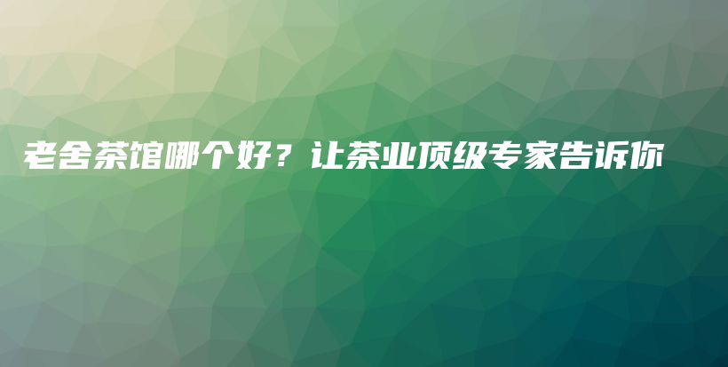 老舍茶館哪個好？讓茶業(yè)頂級專家告訴你插圖
