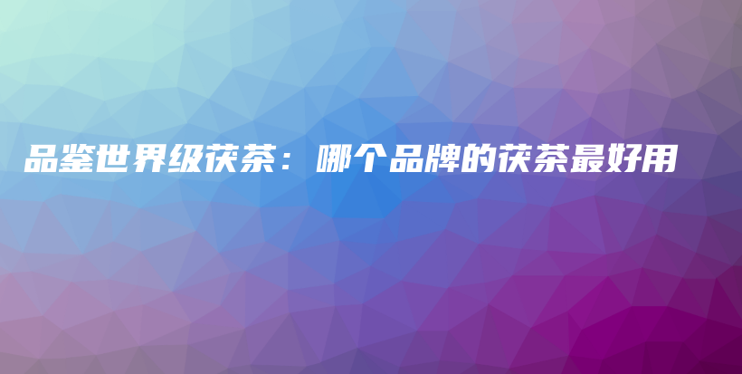 品鑒世界級(jí)茯茶：哪個(gè)品牌的茯茶最好用插圖