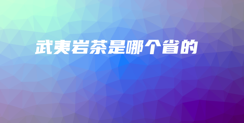 武夷巖茶是哪個(gè)省的插圖