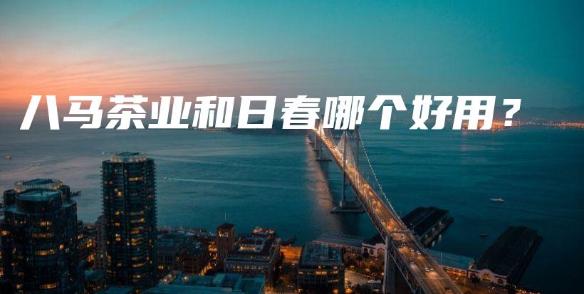 八馬茶業(yè)和日春哪個好用？插圖
