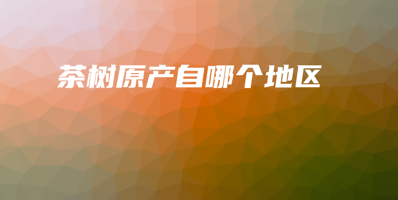 茶樹原產(chǎn)自哪個(gè)地區(qū)插圖