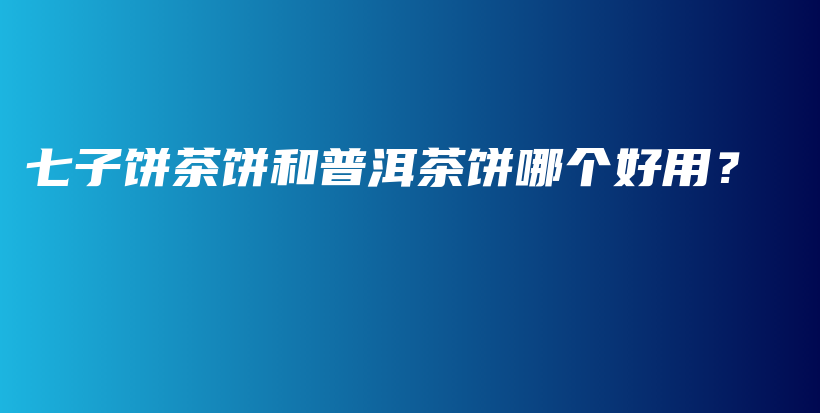 七子餅茶餅和普洱茶餅?zāi)膫€(gè)好用？插圖