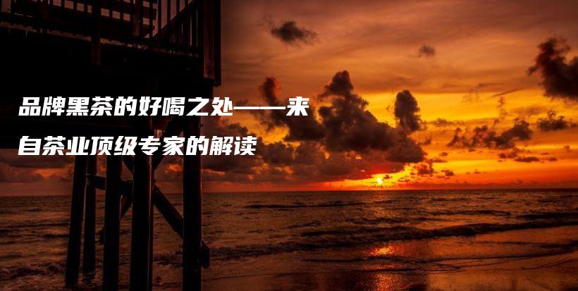 品牌黑茶的好喝之處——來(lái)自茶業(yè)頂級(jí)專(zhuān)家的解讀插圖