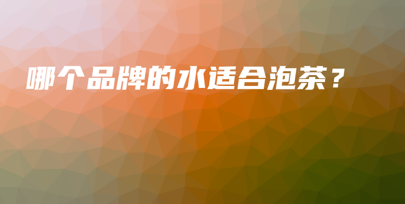 哪個(gè)品牌的水適合泡茶？插圖