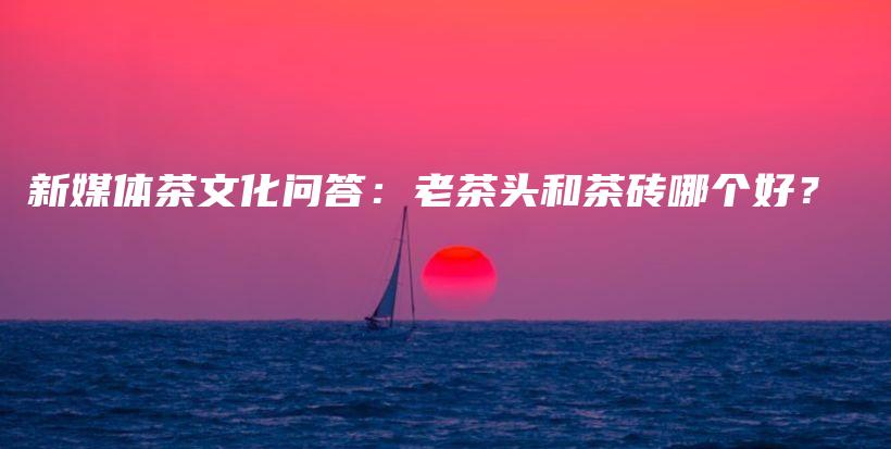 新媒體茶文化問答：老茶頭和茶磚哪個好？插圖