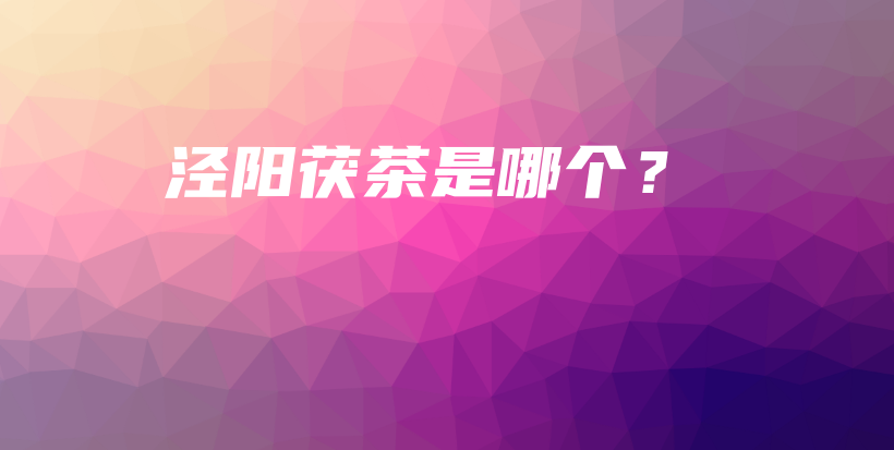 涇陽(yáng)茯茶是哪個(gè)？插圖