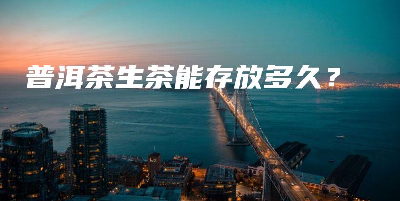 普洱茶生茶能存放多久？插圖
