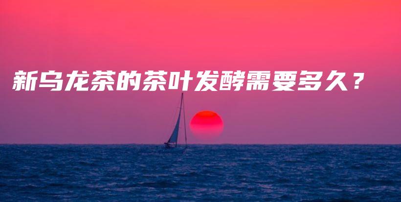 新烏龍茶的茶葉發(fā)酵需要多久？插圖