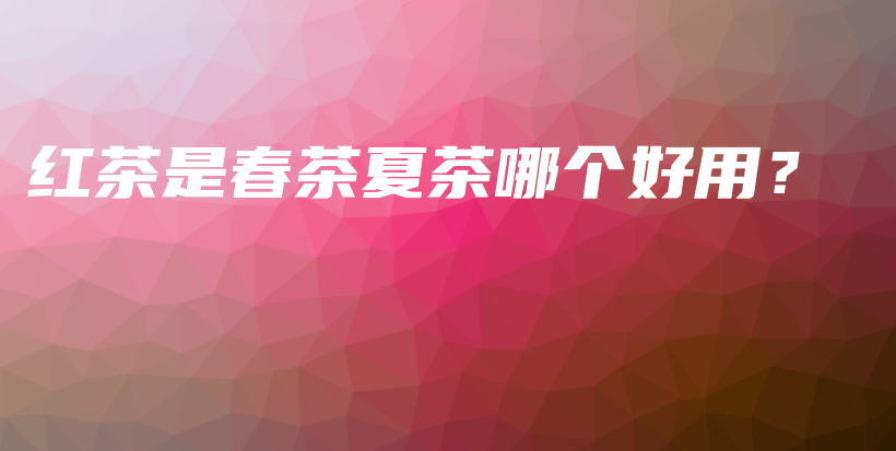 紅茶是春茶夏茶哪個(gè)好用？插圖