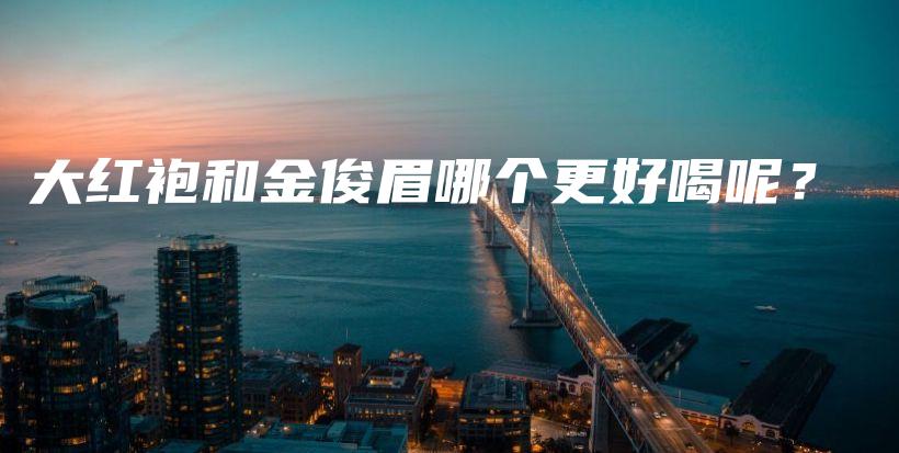 大紅袍和金俊眉哪個(gè)更好喝呢？插圖