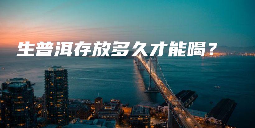 生普洱存放多久才能喝？插圖