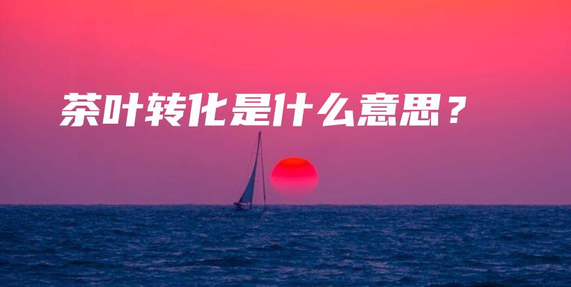 茶葉轉化是什么意思？插圖