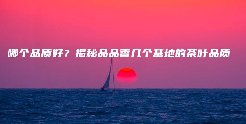 哪個品質(zhì)好？揭秘品品香幾個基地的茶葉品質(zhì)插圖