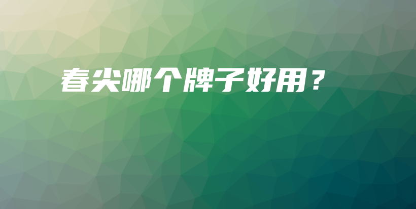 春尖哪個(gè)牌子好用？插圖