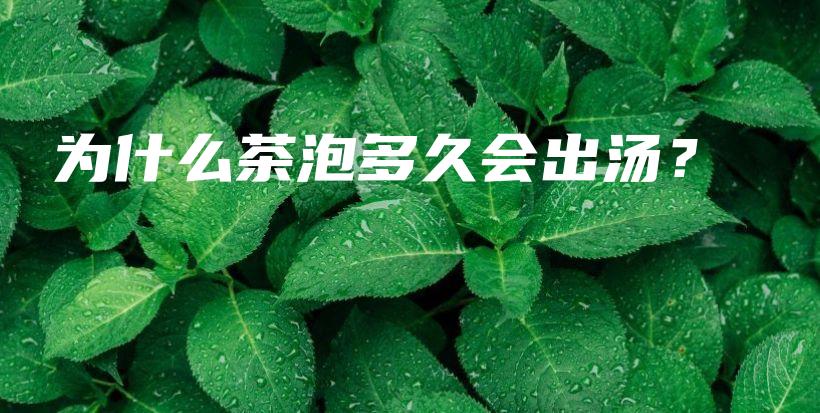 為什么茶泡多久會出湯？插圖