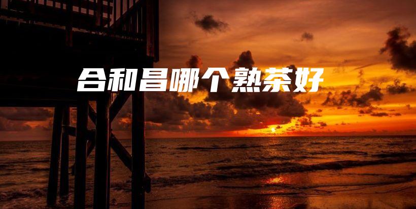 合和昌哪個(gè)熟茶好插圖