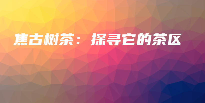 焦古樹茶：探尋它的茶區(qū)插圖