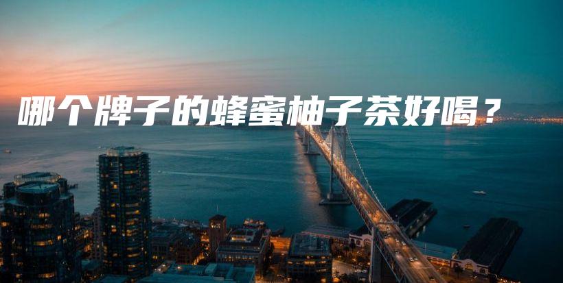 哪個牌子的蜂蜜柚子茶好喝？插圖