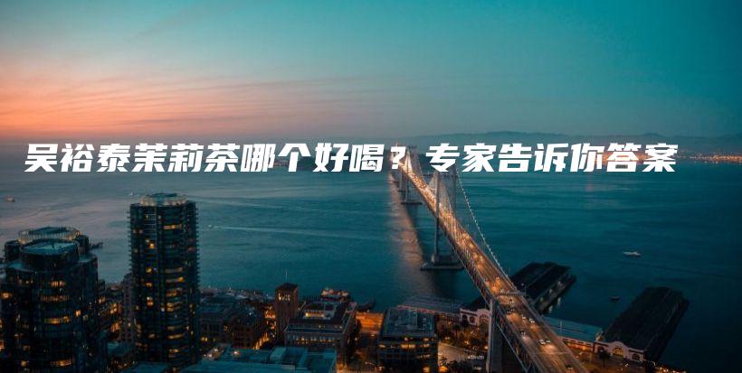 吳裕泰茉莉茶哪個好喝？專家告訴你答案插圖