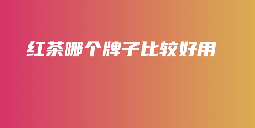 紅茶哪個牌子比較好用插圖