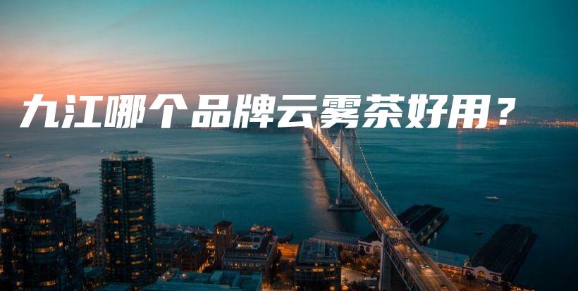 九江哪個品牌云霧茶好用？插圖